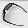 Black sports sunglasses with protective frames shown against a white background.