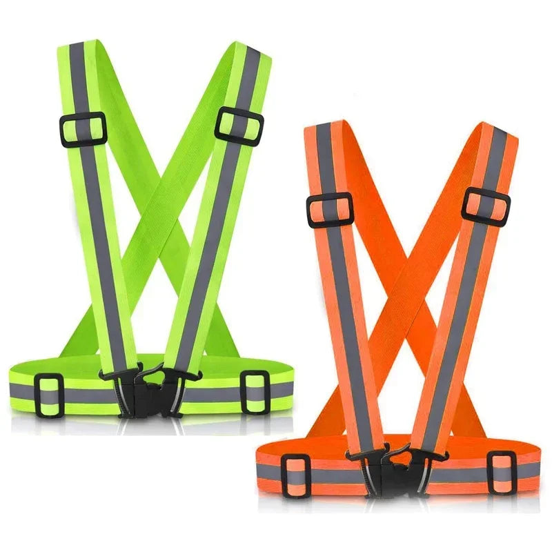 Adjustable Reflective Safety Vest for Night Running and Cycling