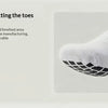 Gros plan de chaussettes de football en silicone blanc avec le design de la zone des orteils.