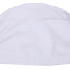 White unisex waterproof swim cap for long hair protection