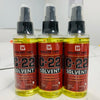 Three bottles of Walker Tape C-22 Solvent liquid in glass containers