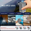 Portables elektrische Luftpumpe für Campinglaterne, Luftmatratzen und Schwimmringe.