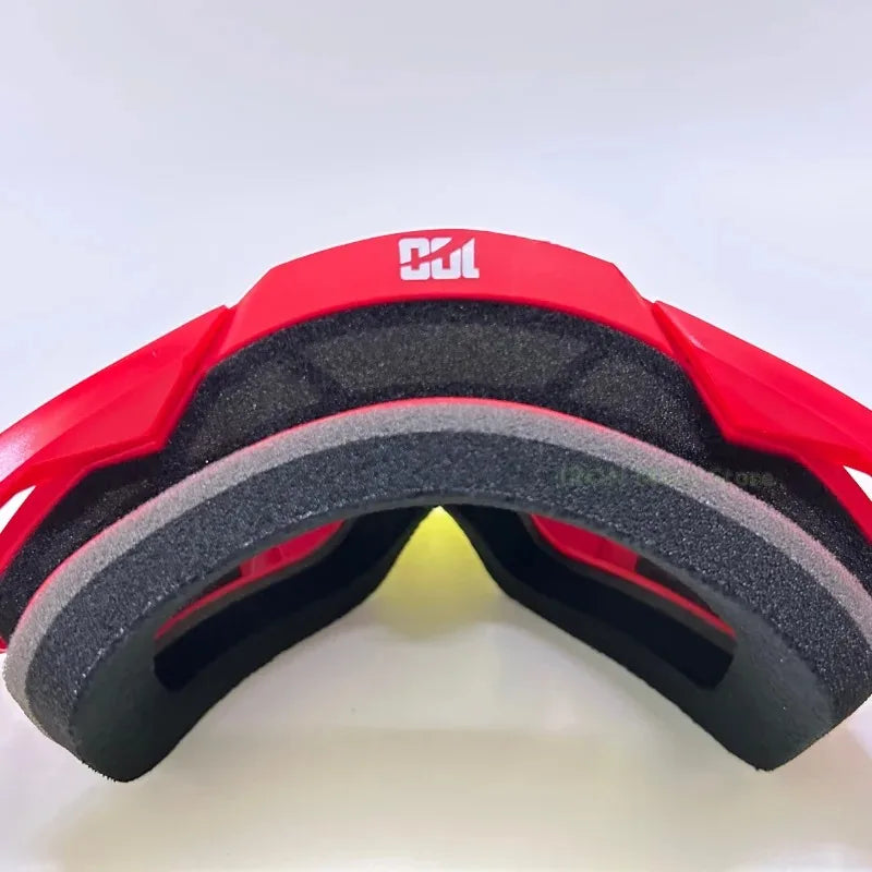 Classic Red Motorcycle Goggles with HD Lens