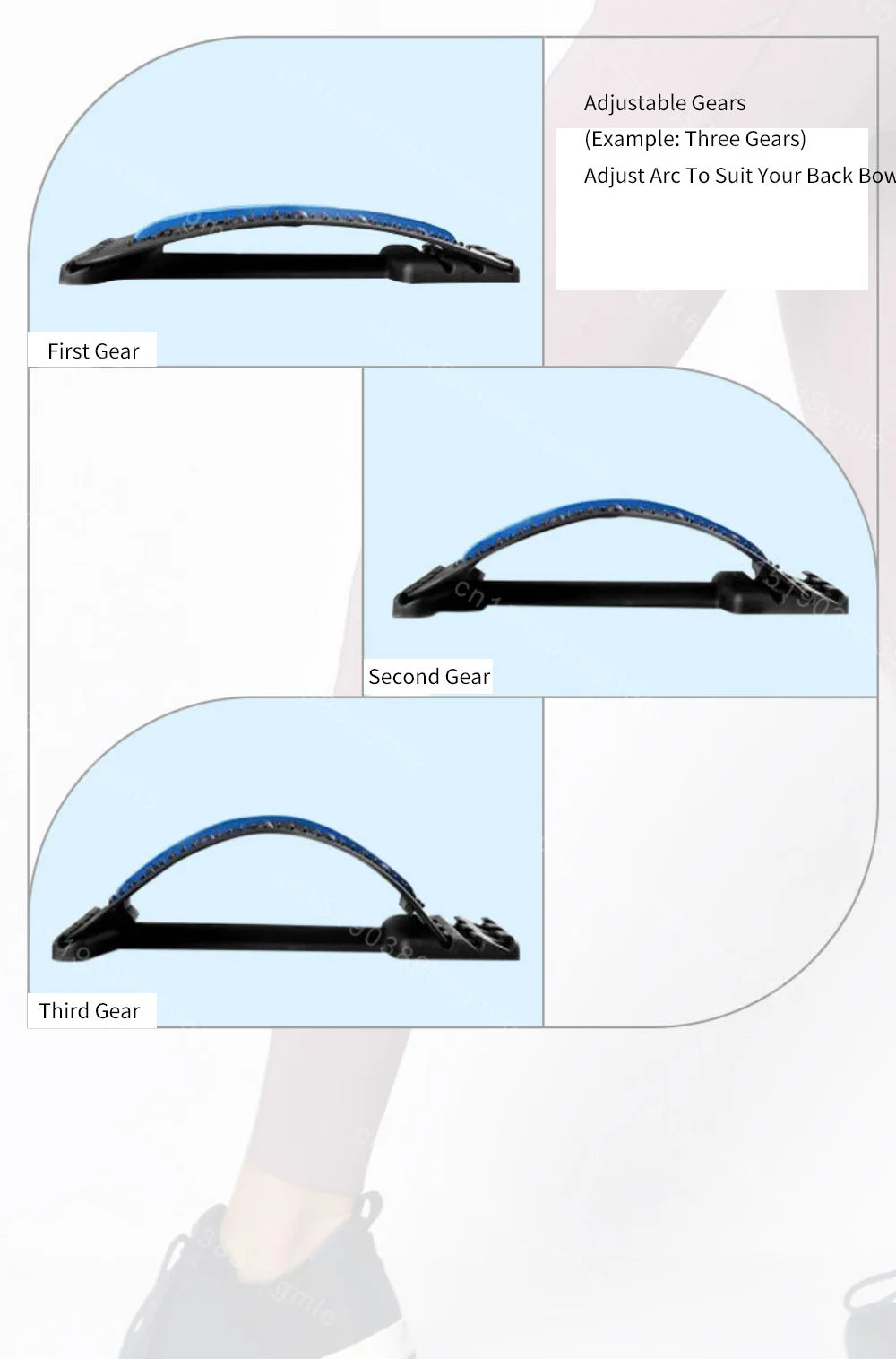 Adjustable Back Stretcher for Spine and Posture Support