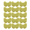 A set of light green acupuncture heat patches designed for knee relief.