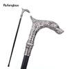 Vintage Wolf-Head Walking Cane with Steel Shaft