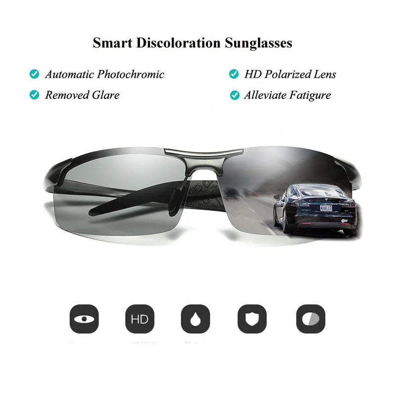 Photochromic Polarized Sports Sunglasses with UV400 Protection