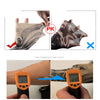 Demonstration of ice silk tattoo sleeves for sun protection showing a temperature test on the skin.