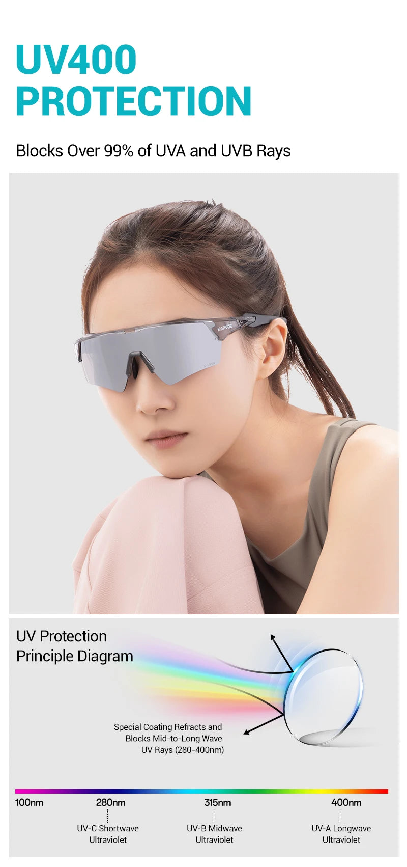 Photochromic Cycling Sunglasses with UV400 Protection