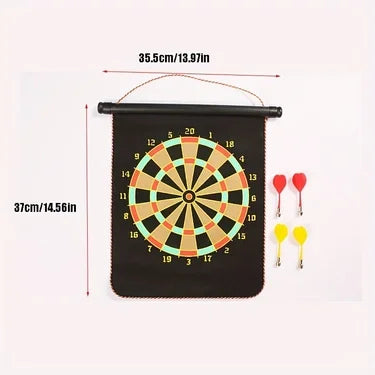 Double-Sided Magnetic Dartboard Set with 4 or 6 Darts