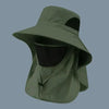 Wide Brim Bucket Hat with Neck Protection