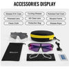 Polarized Sport Sunglasses with 3 Interchangeable Lenses