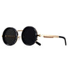 Lunettes noires avec branches réglables ton or