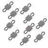 A multi-pack of gray tactical antenna binding buckles.