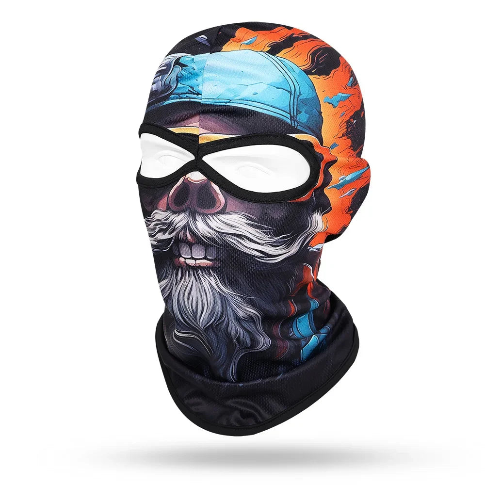 Skull Print Full Face Balaclava for Motorcycle & Outdoor Sports