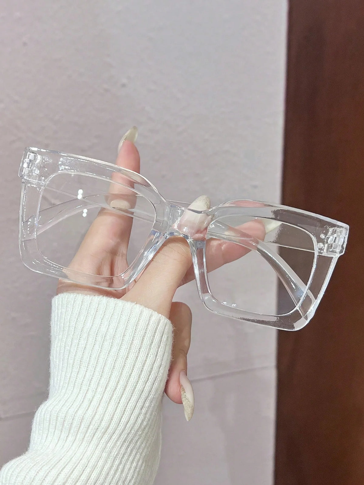 Square Anti-Blue Light Glasses with Clear Lenses