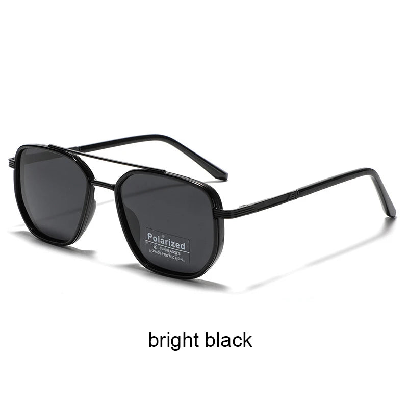 Classic Square-Frame Sunglasses with UV400 Protection