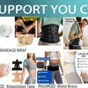 Various products including elastic bandage wrap, kinesiology tape, waist brace, and knee compression sleeves for joint suppor