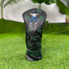 Black golf club head cover featuring a silhouette of a golfer and the text CHANGE 1961 on a green background