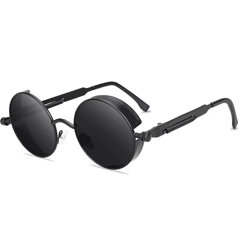 Classic Round Metal Frame Sunglasses with UV400 Protection