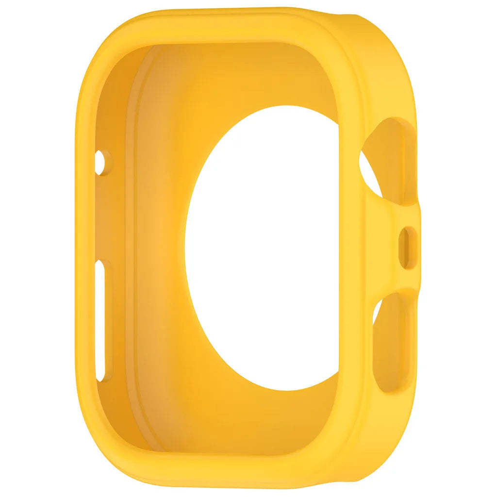 Coque de protection en silicone jaune pour une Huawei Watch Fit 4 ou Pro.