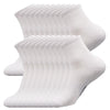 A stack of white men's essential warm socks for outdoor activities
