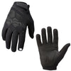 Black heavy duty full finger off-road motorcycle gloves shown from the palm side