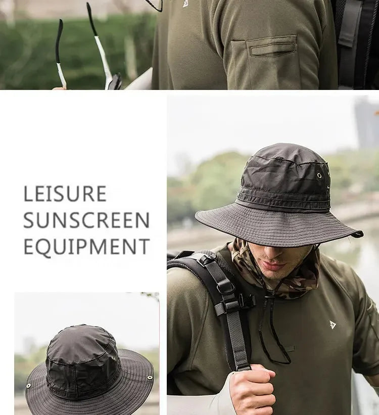 Foldable Waterproof Sun Hat with Wide Brim