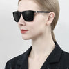 Retro Square Sunglasses with Polarized UV Protection