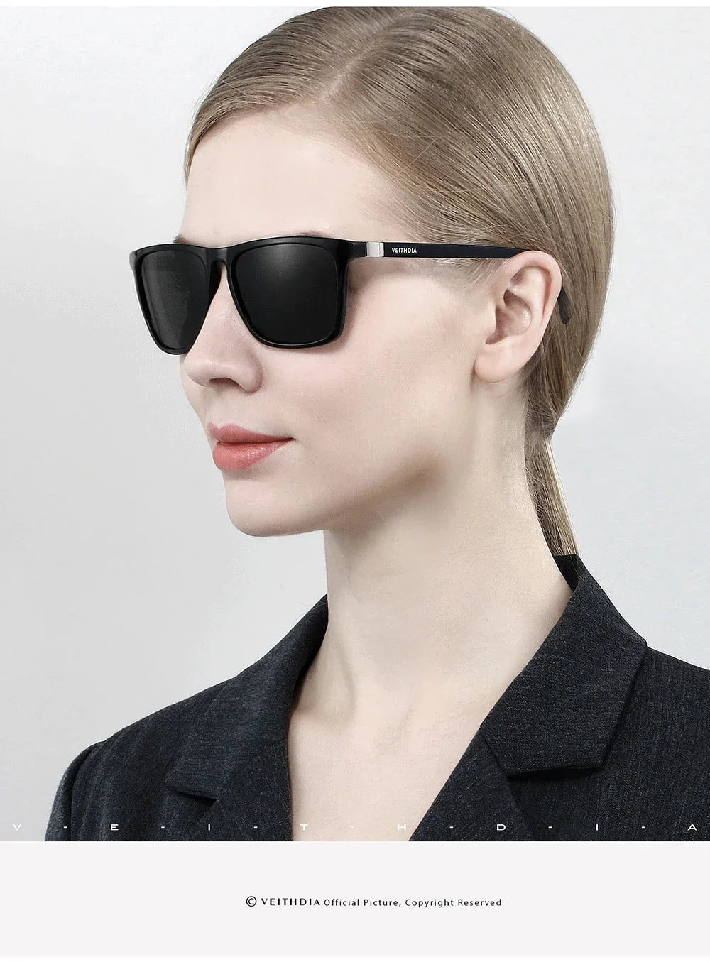 Retro Square Sunglasses with Polarized UV Protection