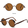 Retro Round Metal Sunglasses with UV400 Protection