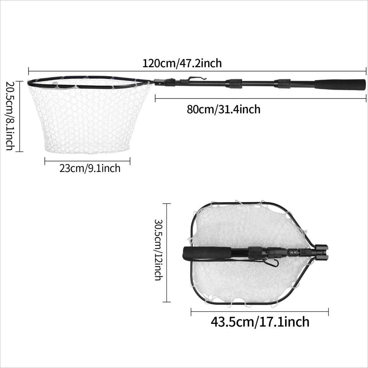 Aluminum Alloy Telescoping Fishing Landing Net