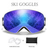 Outdoor Ski Goggles with Protective Case and Anti-Fog Lenses