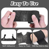 Hands demonstrate the easy to use black self-adhesive tattoo grip tape product.