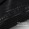 Close-up of black silicone textured arm sleeve for UV protection