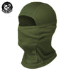 Olive green breathable mesh balaclava face mask for sun and dust protection