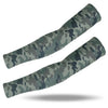 Pair of tactical camouflage arm sleeves designed for UV protection