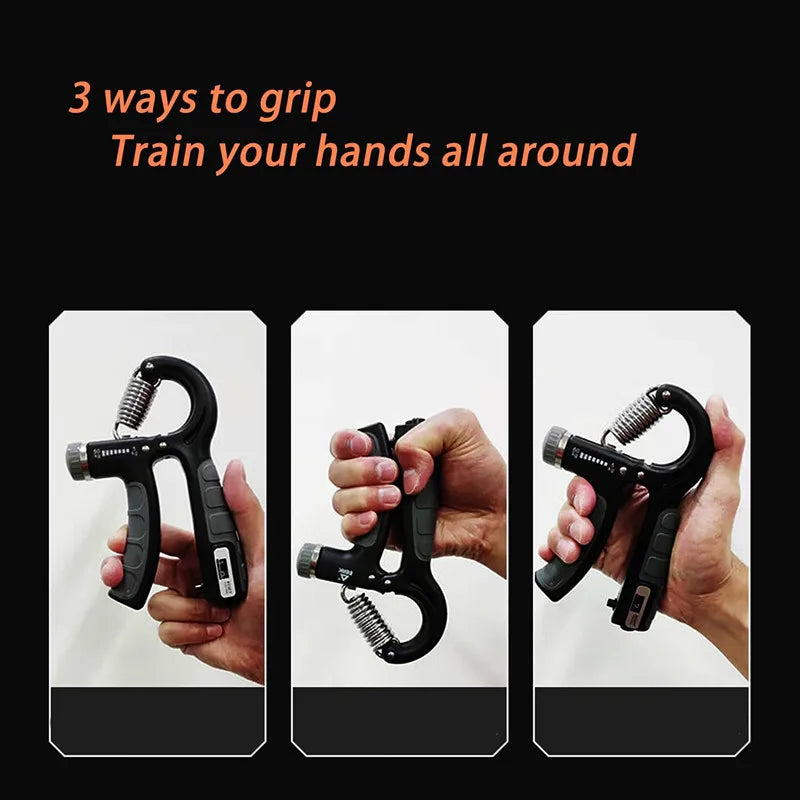 Adjustable Hand Grip Strengthener with Counter