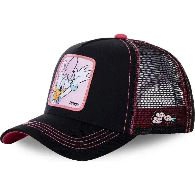 Anime Snapback Cap with Breathable Mesh Back