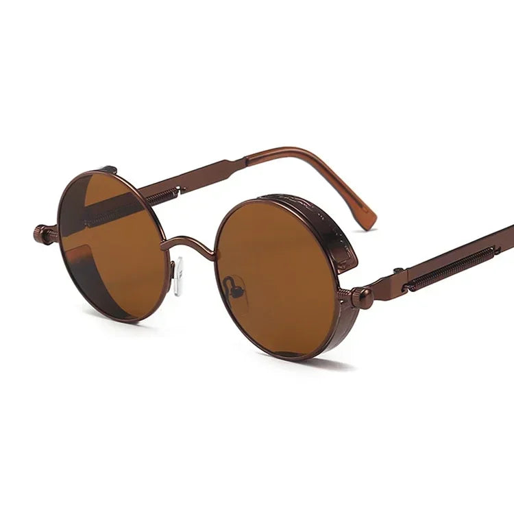 Retro Round Metal Sunglasses with UV400 Protection