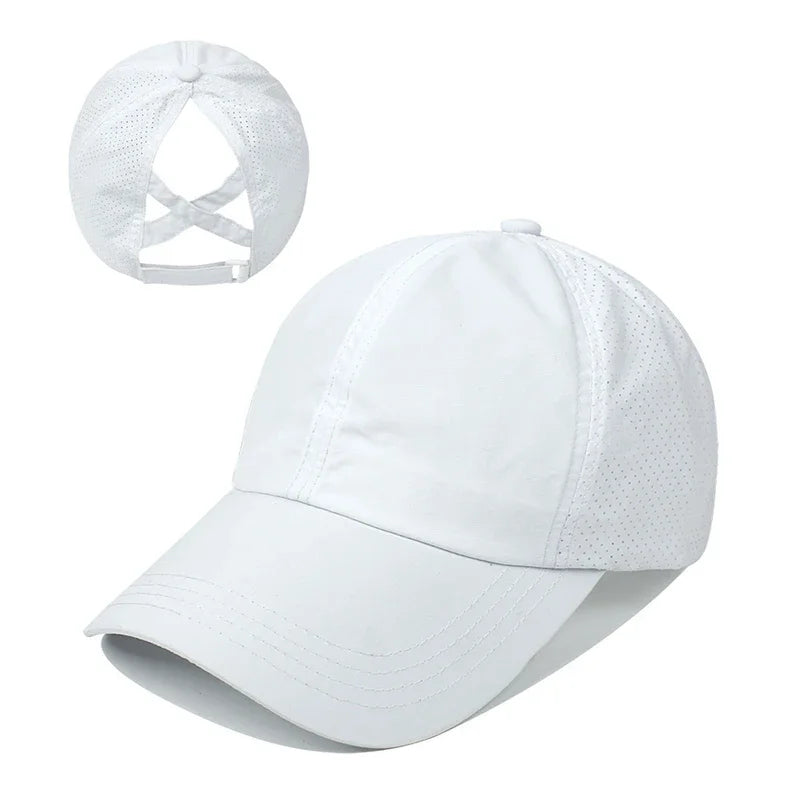 Quick-Dry Mesh Ponytail Baseball Cap