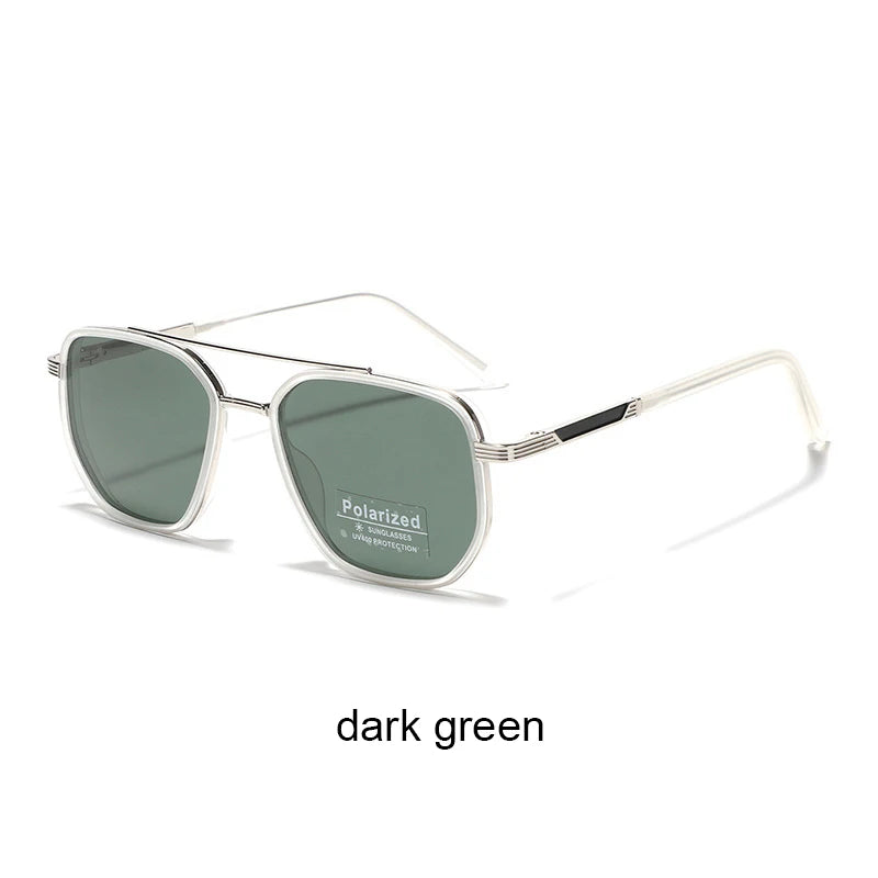 Classic Square-Frame Sunglasses with UV400 Protection