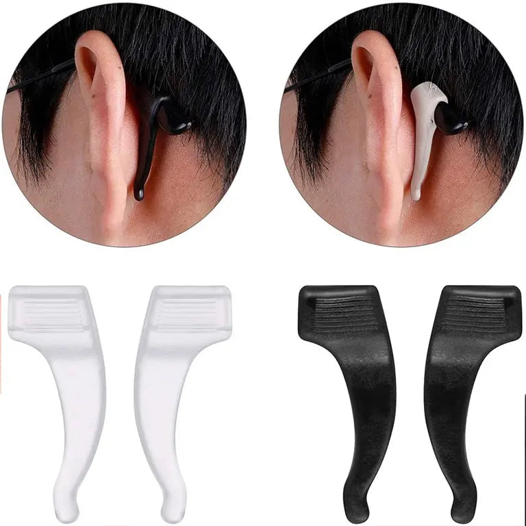 Silicone Anti-Slip Glasses Ear Hooks – Ergonomic Eyewear Grips