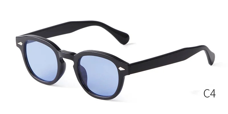 Retro Round Sunglasses with UV400 Protection