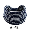 Navy and white chevron patterned knitted headband