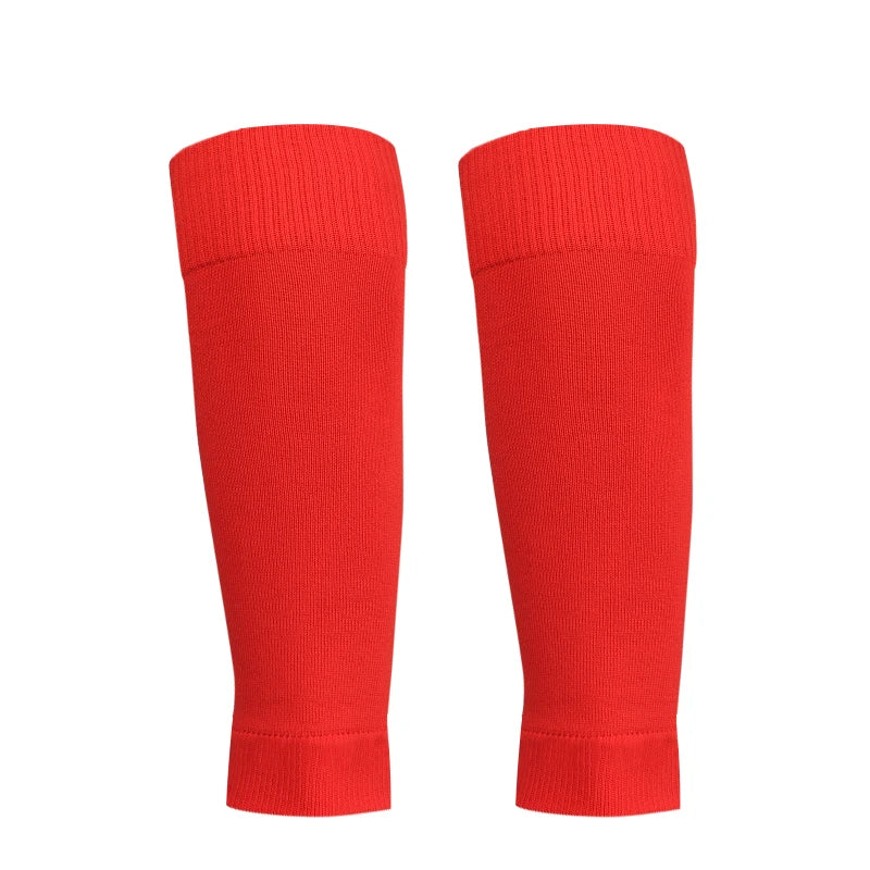 Pair of red honeycomb grip football socks
