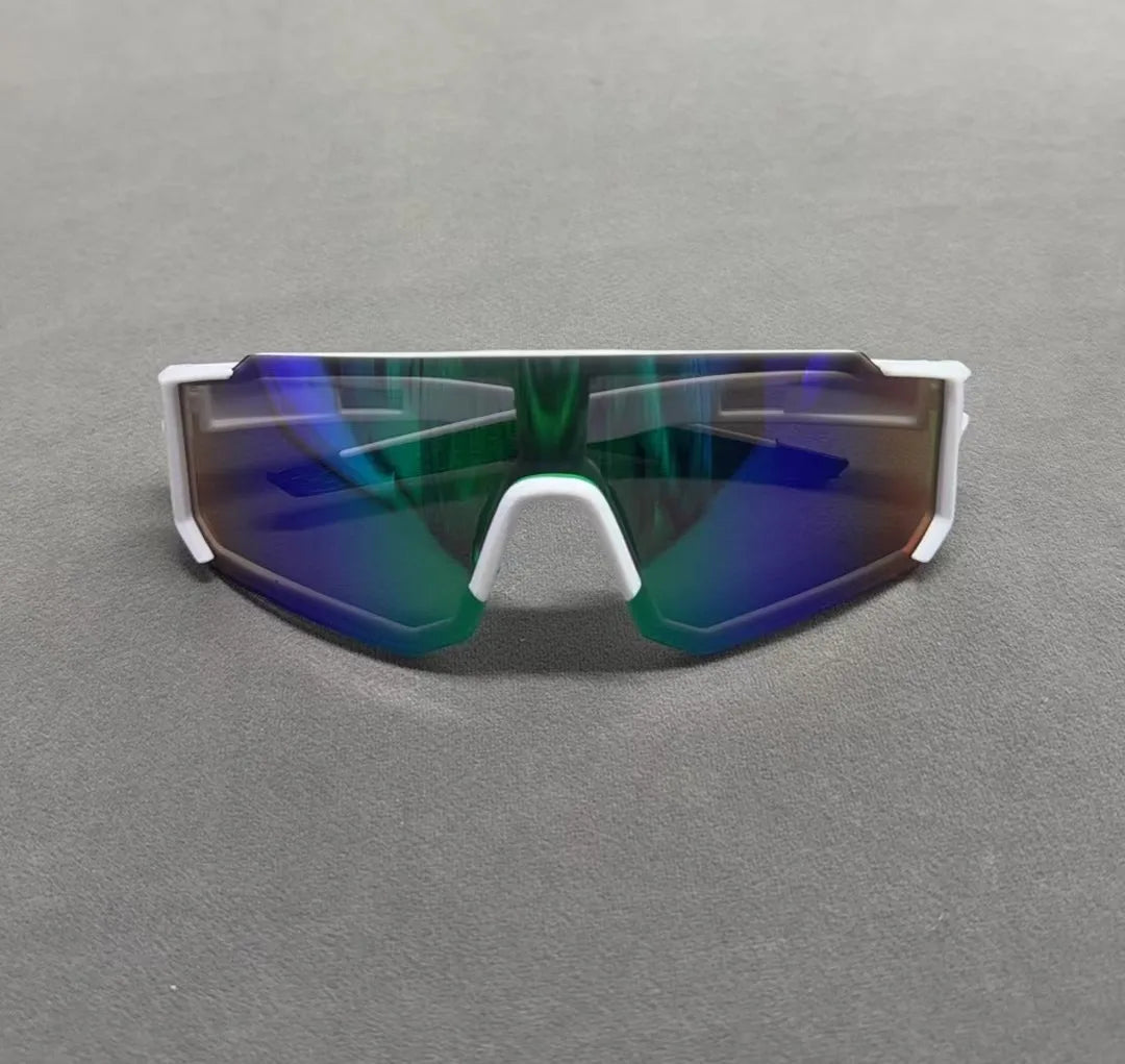 UV400 Cycling Sunglasses with Blue Mirror Lens