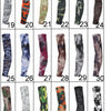 A grid of sixteen tactical camouflage arm sleeves shown in various colors and patterns.