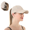Women's Quick-Dry Mesh Baseball Cap with Ponytail Opening