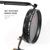 Cadre miroir rotatif noir 360° pour lunettes de soleil avec filtre ND2-ND400.